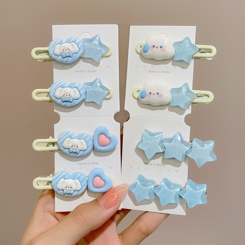 Bộ 10 Kẹp Tóc Hình Ngôi Sao Đám Mây Dễ Thương