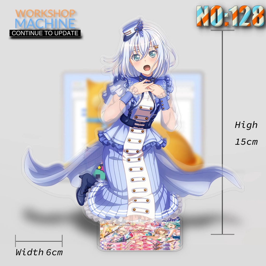 Mô hình Standee Hello Happy World BanG Dream Anime Hagumi 18 Phụ kiện trang trí để bàn góc học tập