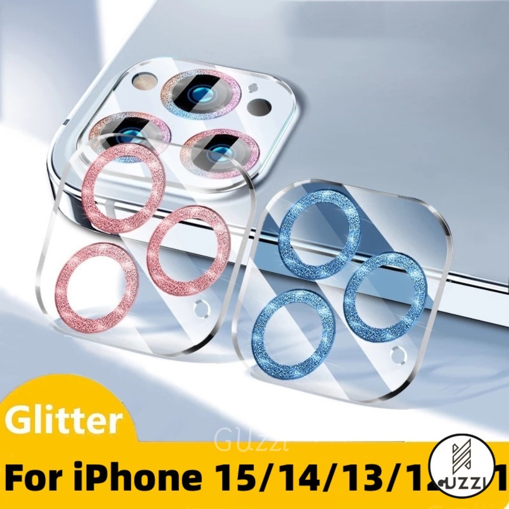 Kính Cường Lực Bảo Vệ Ống Kính Máy Ảnh Chống Trầy Xước Lấp Lánh Sang Trọng Cho iphone 11 12 13 14 15 pro max