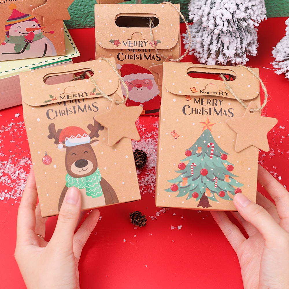 Set 1 / 3 Túi Giấy Đựng Quà Giáng Sinh Dễ Thương