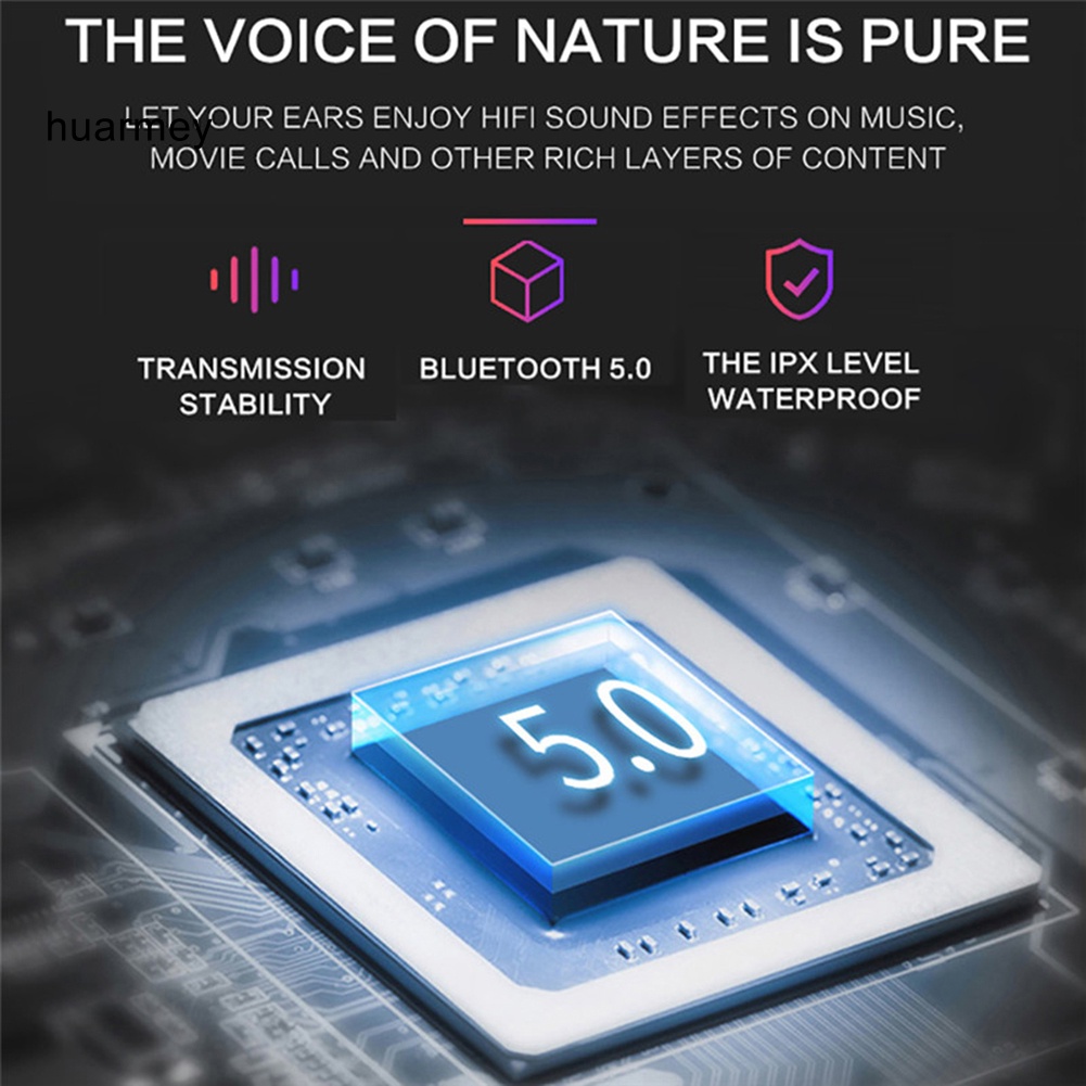 Tai Nghe Thể Thao huarmey Kết Nối bluetooth 50 Không Dây Âm Thanh hifi stereo Với Hộp Sạc