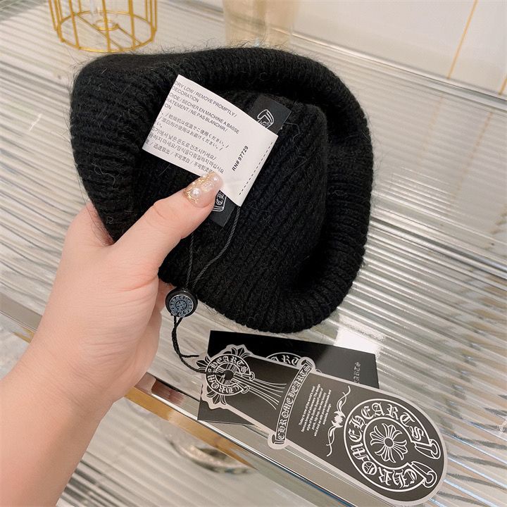 Mũ Len Phối Lông Thỏ Phong Cách punk Thời Trang Cao Cấp