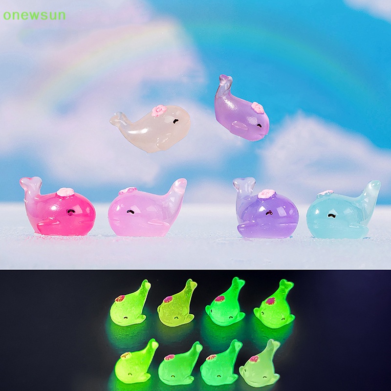 Set 1 / 5 Tượng Cá Heo Dạ Quang mini Trang Trí Tiểu Cảnh Mới