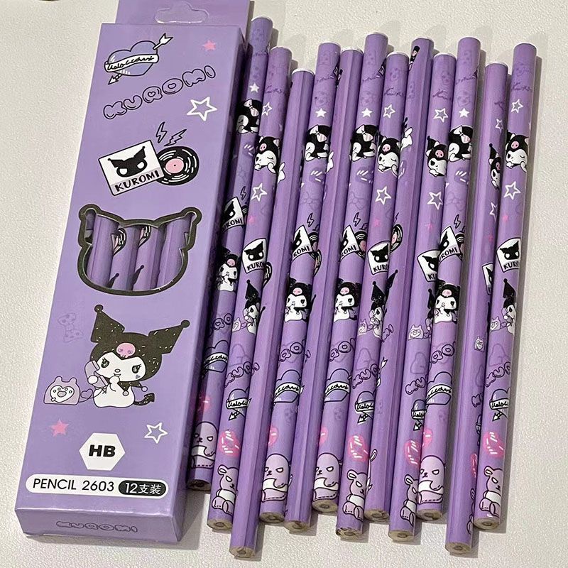 Set 12 Bút Chì Gỗ Hoạt Hình Dễ Thương wj440