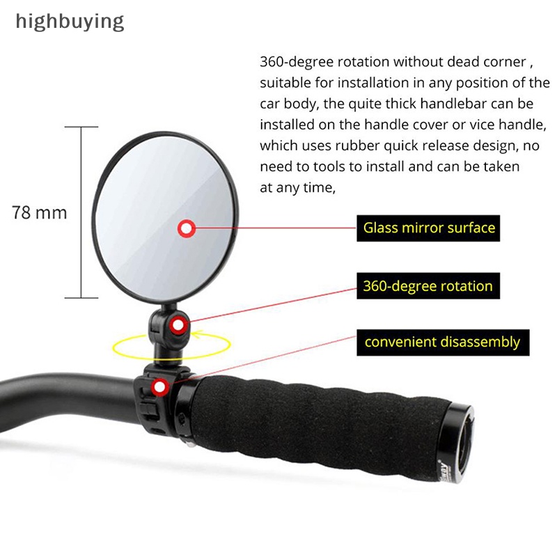 Gương Chiếu Hậu Xoay 360 Độ Cho Xe Đạp Mới