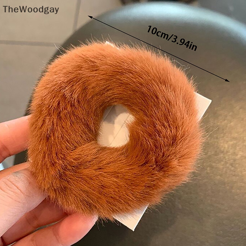 1 Dây Buộc Tóc Lông Xù Co Giãn Thời Trang Thu Đông Dành Cho Nữ