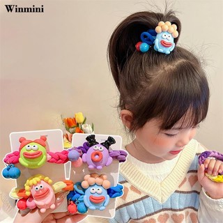 Hoạt hình dây buộc tóc cao su xâu hạt tròn hình búp bê sáng tạo