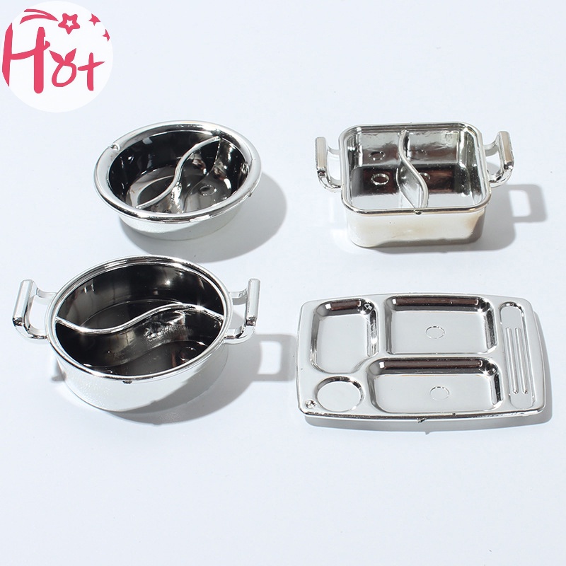 Jr Nồi Nấu Ăn mini Tỉ Lệ 1 / 12 Trang Trí Nhà Búp Bê vn