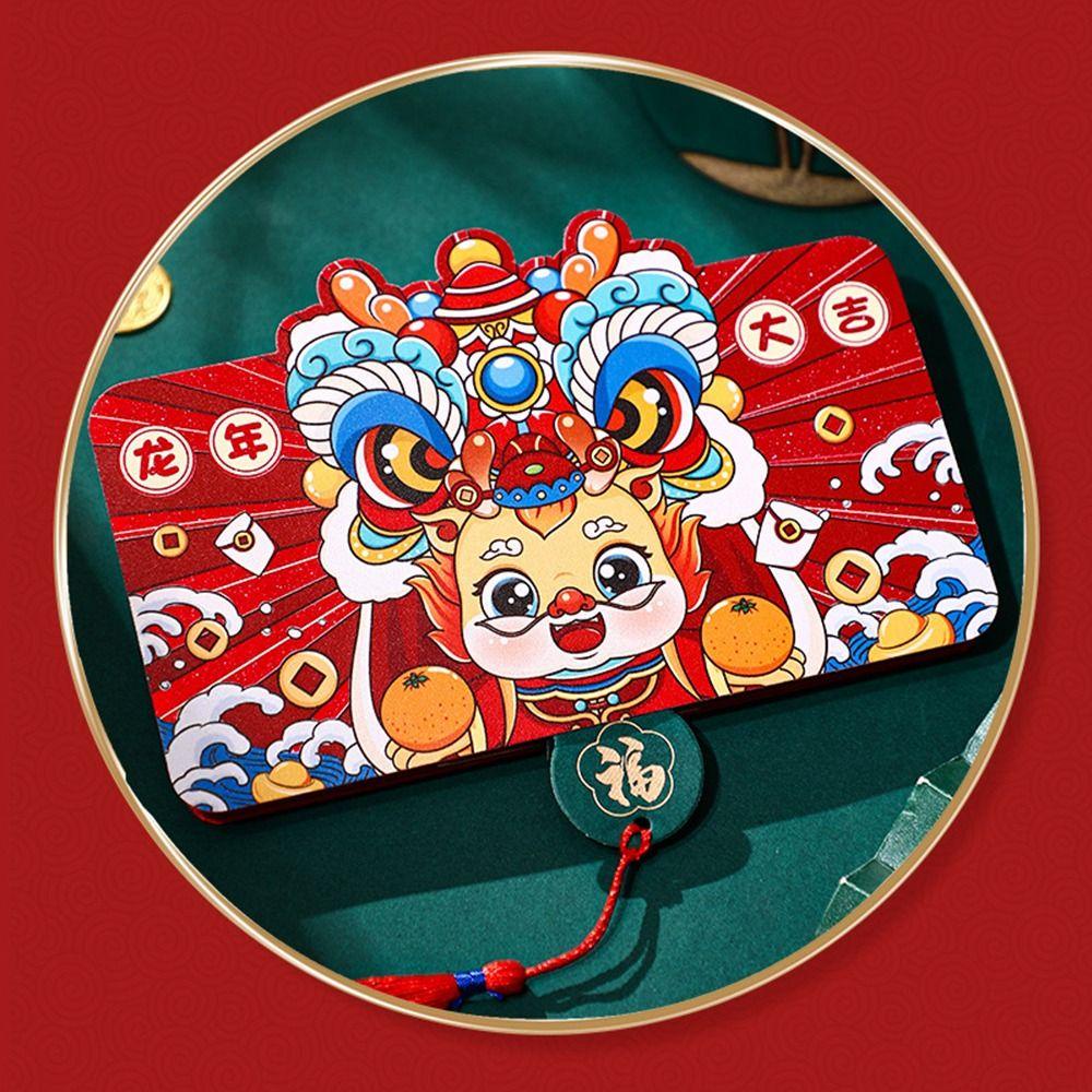 Bao Lì Xì Năm Mới 2024 May Mắn Họa Tiết Rồng Có Thể Xếp Gọn diy