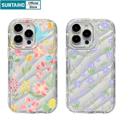 Suntaiho ốp lưng iphone Ốp Điện Thoại tpu Mềm Chống Sốc Họa Tiết Hoa Oải Hương Cho iphone 15 14 12 13 11 pro max ip 7 8 plus iphon x xs xr xs max