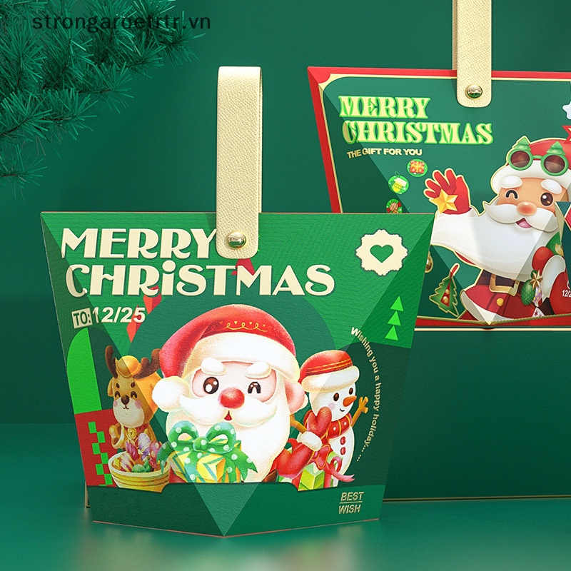 Hộp Quà Tặng Giáng Sinh / Năm Mới Hình Ông Già Noel / Táo Cầm Tay Mạnh Mẽ vn