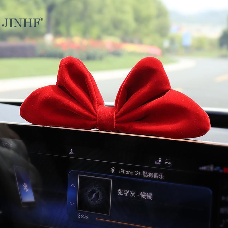 Jinhf Phụ Kiện Trang Trí Nội Thất Xe Hơi Hình Nơ Dễ Thương