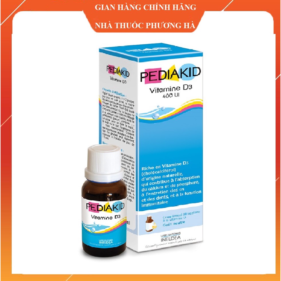 Pediakid Vitamin D3. Bổ sung vitamin d3 cho trẻ từ sơ sinh (Pháp)