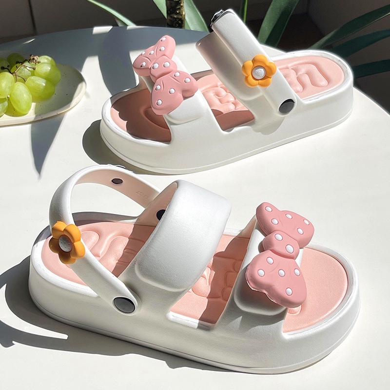 Stepping on shit Giày Sandal Hai Dây eva Phong Cách Hàn Quốc Thời Trang Mùa Hè Cho Nữ