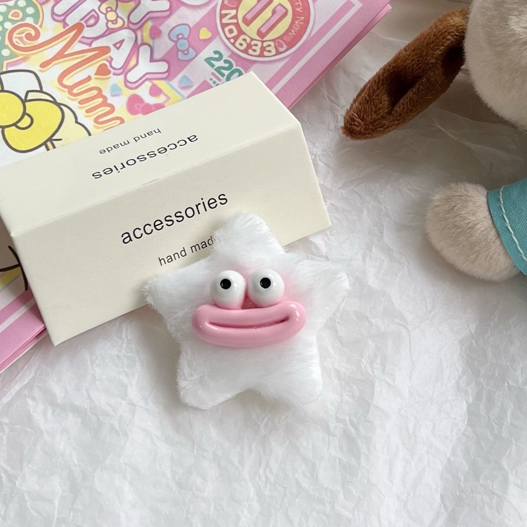 Kẹp Tóc Hình Xúc Xích / Ngôi Sao / Trái Tim Nhồi Bông Dễ Thương Vui Nhộn Phong Cách Hàn Quốc Nhật Bản /