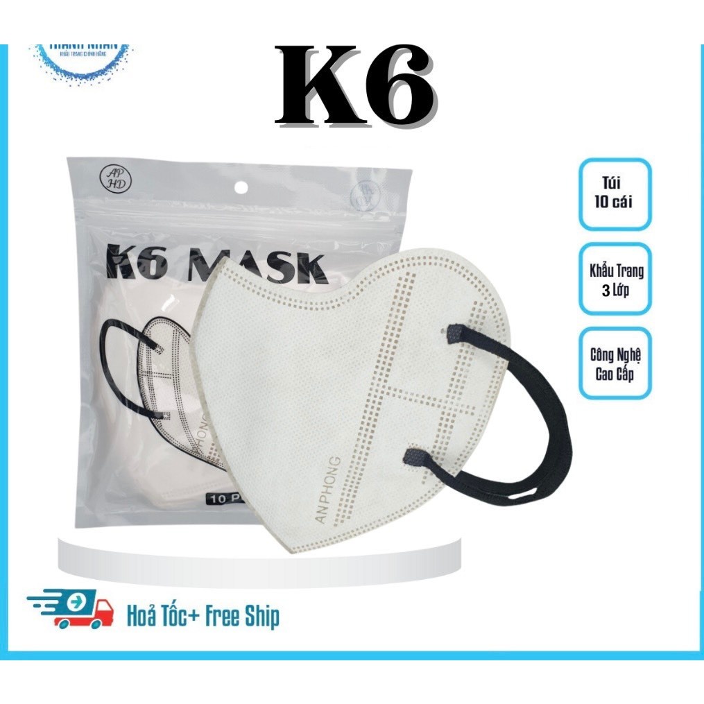 Khẩu Trang Thái Lan K6 Careion Kháng Khuẩn, Màu Pastel Hot Trend, Quai Êm, Khẩu Trang Che Gò Má