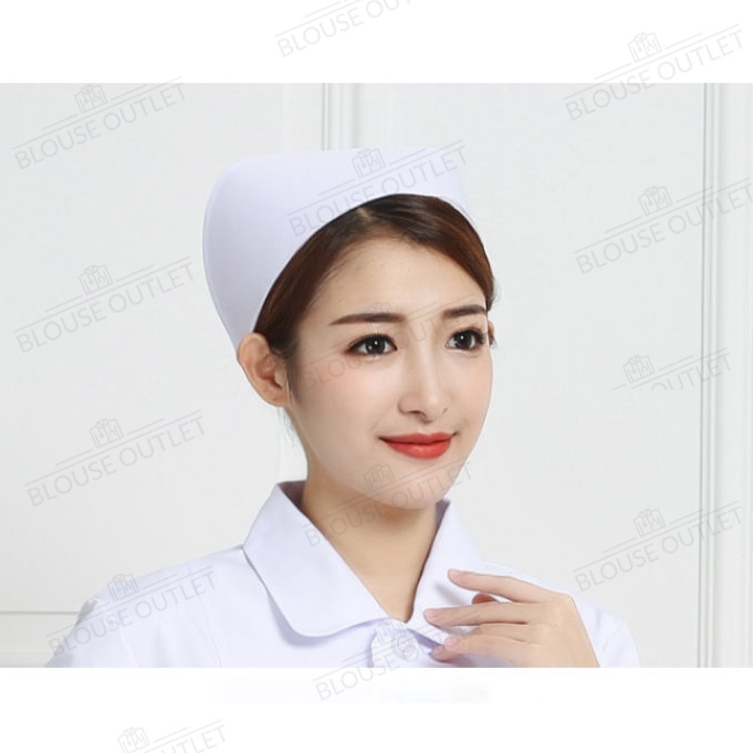 Mũ blouse trắng điều dưỡng, y tá, nhân viên y tế - nón blue trắng y tế 3 lá
