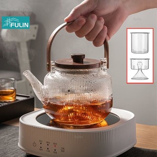 Ấm trà thủy tinh 1000ml phong cách nhật bản