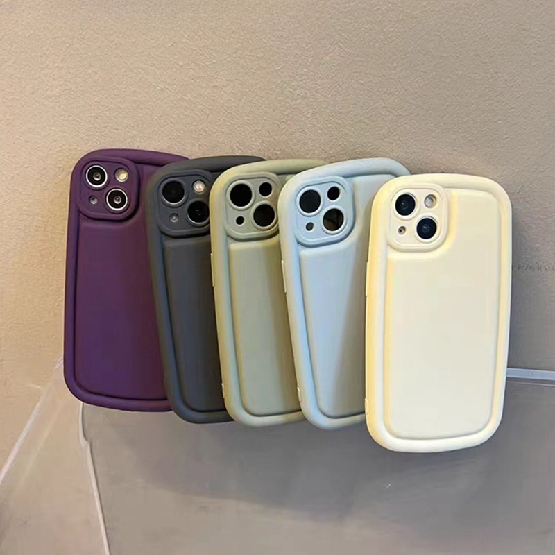 Ôp Điện Thoại Hình Oval Dày Dặn Có Túi Khí Chống Sốc Cho Samsung Galaxy S23 S22 S21 Plus Ultra S21