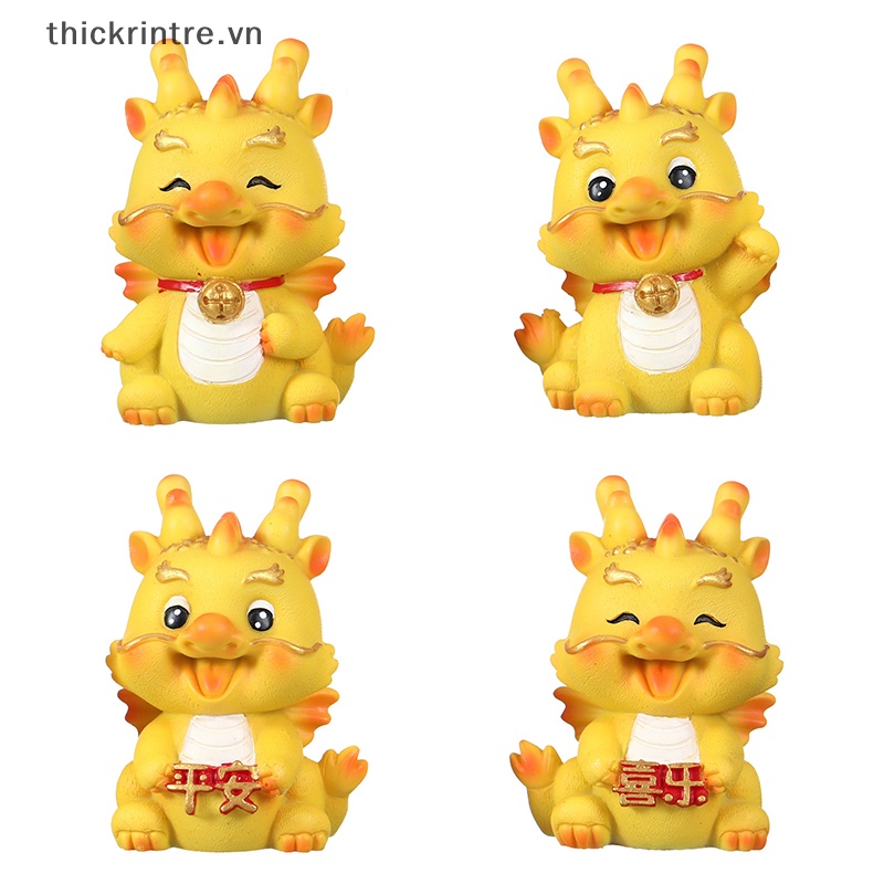 Tượng Rồng Trung Hoa Bằng Nhựa resin Trang Trí Bàn Điều Khiển Xe Hơi 2024