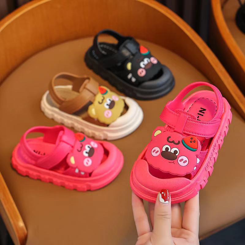 C_FOOT Sandal gấu dâu siêu CUTE bảo vệ chân cho bé