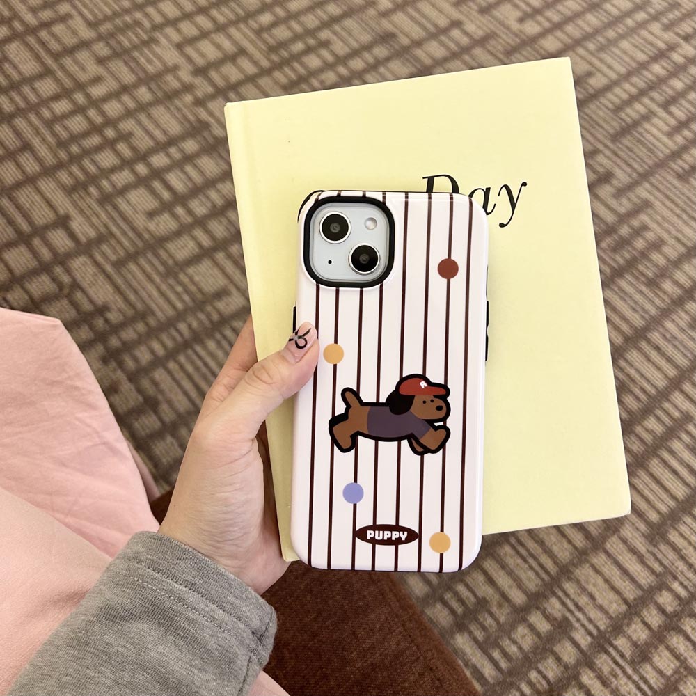 Vỏ Bao Da Điện Thoại Cứng Hình Chú Chó Cho iphone 11 12 12pro 12promax 13 13pro 13promax 14 14pro 14promax 15 15pro 15promax Ốp