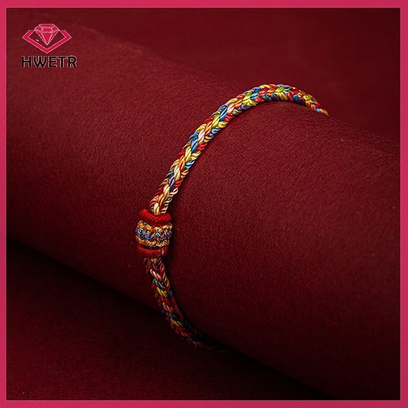 Vòng Tay Bện Dây Đỏ May Mắn Nhiều Màu Thời Trang Cho Nam Nữ Mới