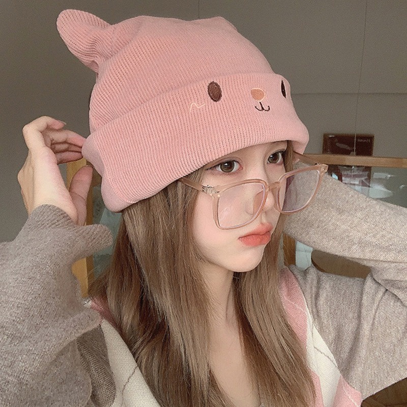 Dễ Thương Mũ Len Tai Mèo Đáng Yêu Giữ Ấm Mùa Đông Cho Nữ