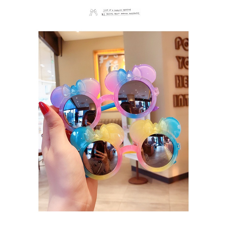 Kính Mát Chống Nắng Họa Tiết Hoạt Hình Màu gradient Thời Trang Cho Bé Trai Và Gái