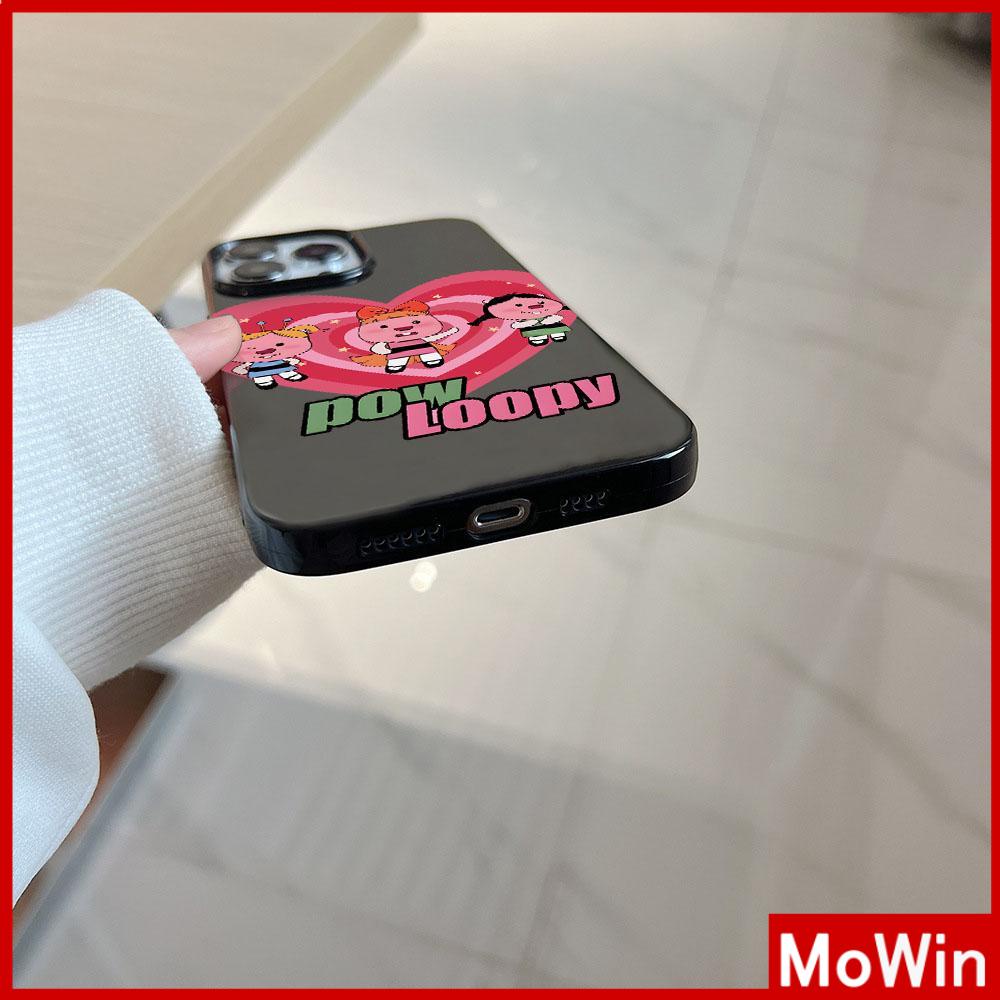 Ốp lưng iPhone 15 Pro Max Vỏ iPhone Đen Đỏ Bóng TPU Mềm Vỏ Bảo Vệ Chống Sốc Camera Hoạt Hình Vui Nhộn Tương Thích Với iPhone 14 13 Pro Max 12 Pro Max 11 XR XS MAX 7Plus 8Plus