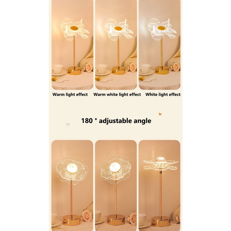 Đèn Ngủ Để Bàn Hình Bướm Sang Trọng