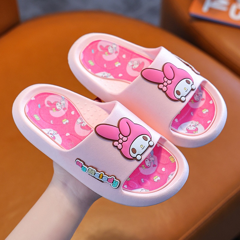 SUGE dép cho bé gái hello kitty phim hoạt hình Chống trượt thoải mái Kuromi