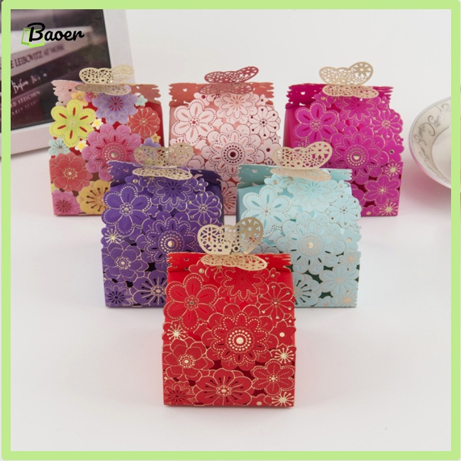 50 Túi Đựng Kẹo Quà Tặng Hình Bướm Rỗng