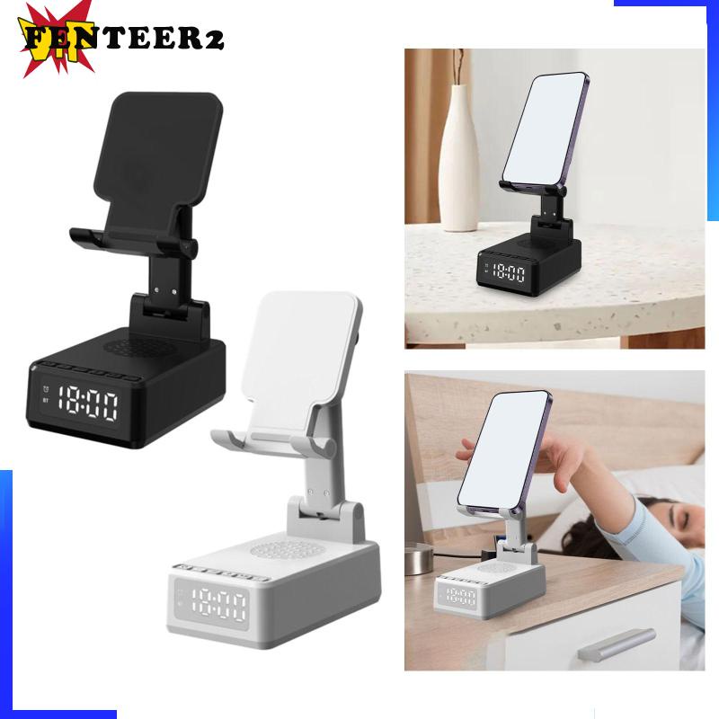 Đế Sạc Điện Thoại Không Dây Kiêm Đồng Hồ Để Bàn Dùng Lái Xe