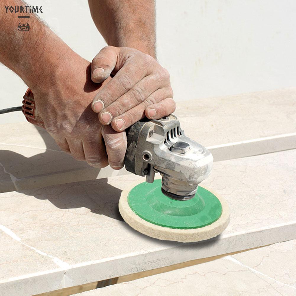 Set 5 Đĩa Nỉ Đánh Bóng Kính / Kim Loại / Kim Loại / Thủy Tinh 4 inch 125mm