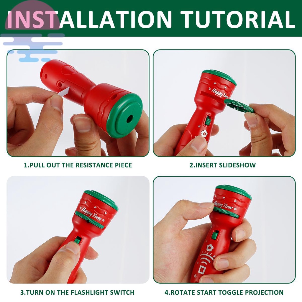 Đèn Pin Chiếu Sân Khấu 24 Họa Tiết Tích Hợp Cầu Trượt shopskc5310