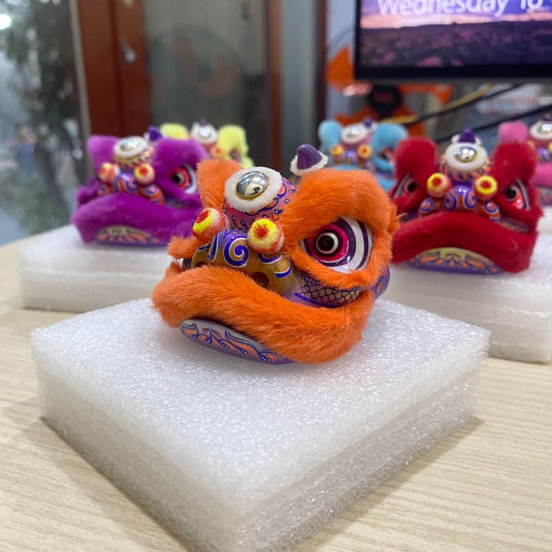 Đầu Lân Mini Trưng Bày Decor Góc Làm Việc - Chế tác thủ công - Siêu Dễ Thương Tặng Ô Tô