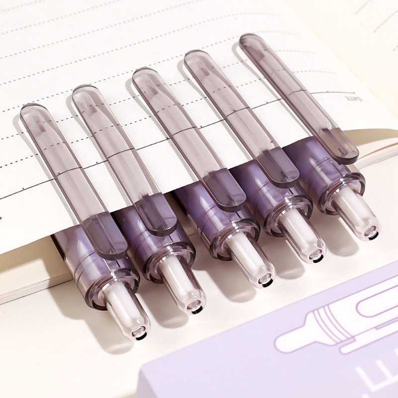 Bộ 5 Bút Mực gel Ngòi 0.5mm Màu Đen Nhanh Khô Tiện Dụng Cho Học Sinh / Văn Phòng