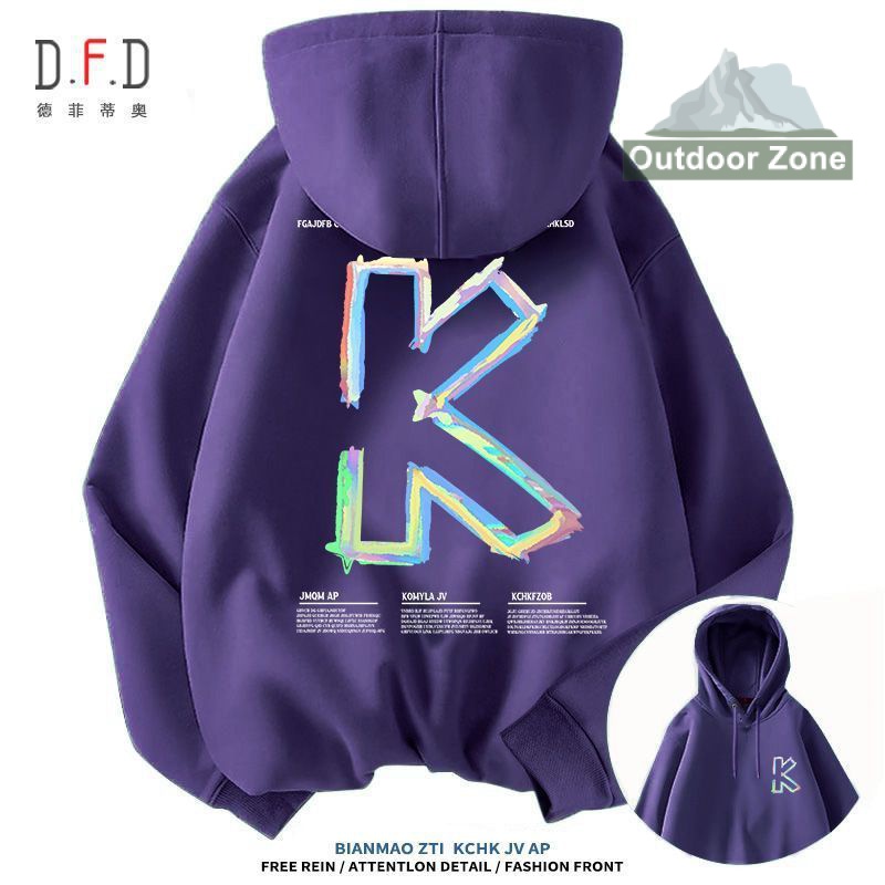 Áo hoodie Màu Đen Thời Trang Thu Đông Cho Cặp Đôi