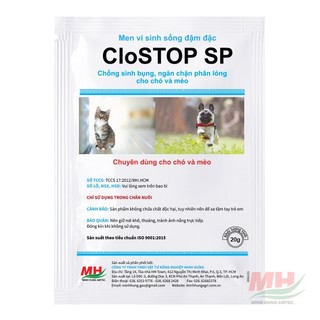Clostop sp 20g- men sống vi sinh cho chó mèo