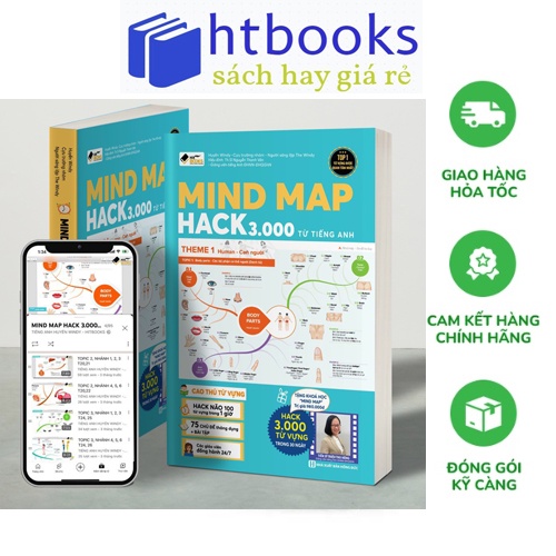 Sách Mind Map Từ Vựng- Hack Não 3000 Từ Tiếng Anh - Tặng khóa học 980k