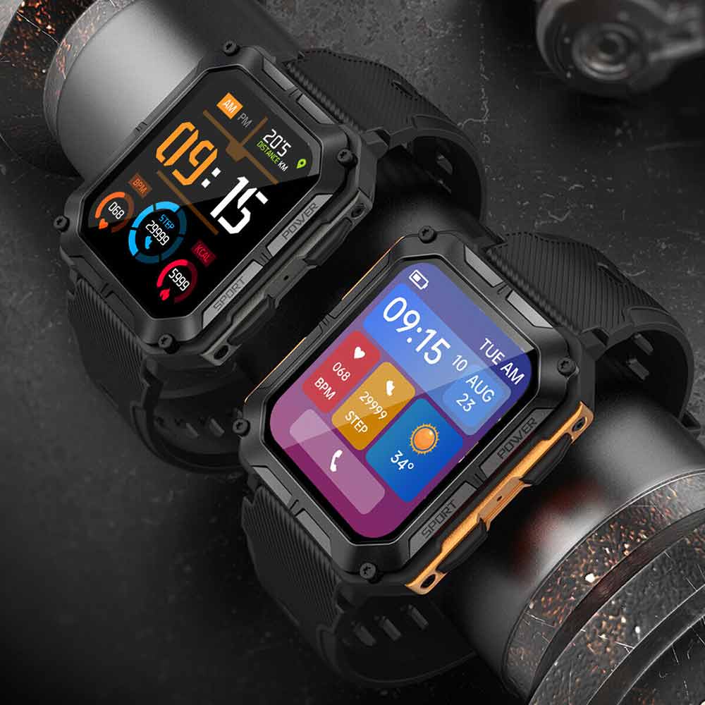 Smart Watch For Men Fitness Tracker IP68 Waterproof Smartwatch Men Outdoor Bluetooth Call Watch