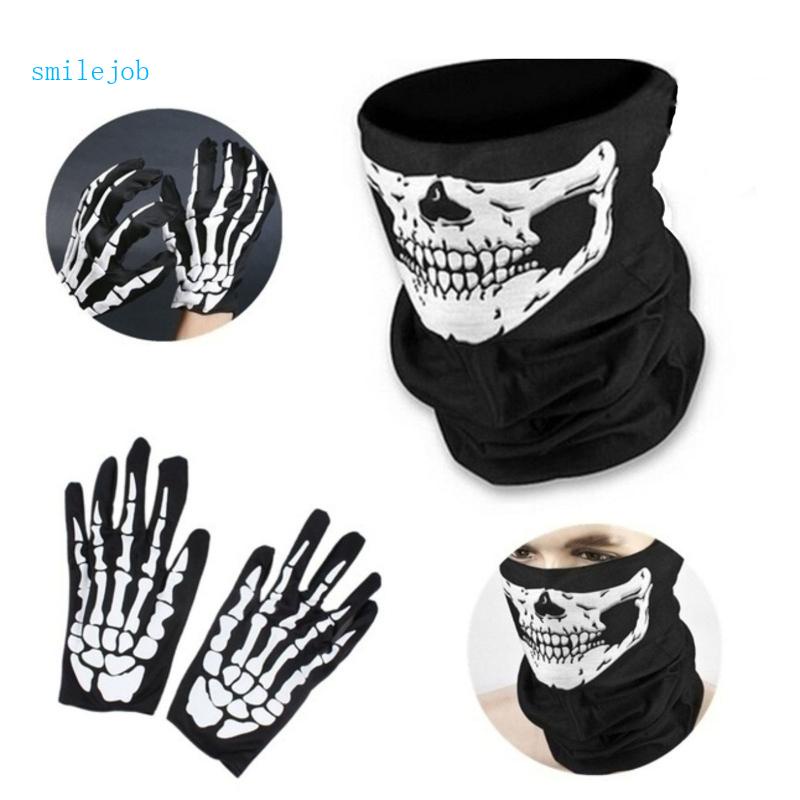 Bộ Găng Tay Và Găng Tay Bộ Xương Hóa Trang halloween