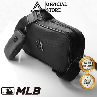  Túi Đeo Chéo NY Yankee CH.ÍNH H.ÃNG Nam Nữ MLB Da Si Chống Thấm Nước 2 Ngăn Tiện Lợi 24cm x 15cm x 6cm - AVANDO 