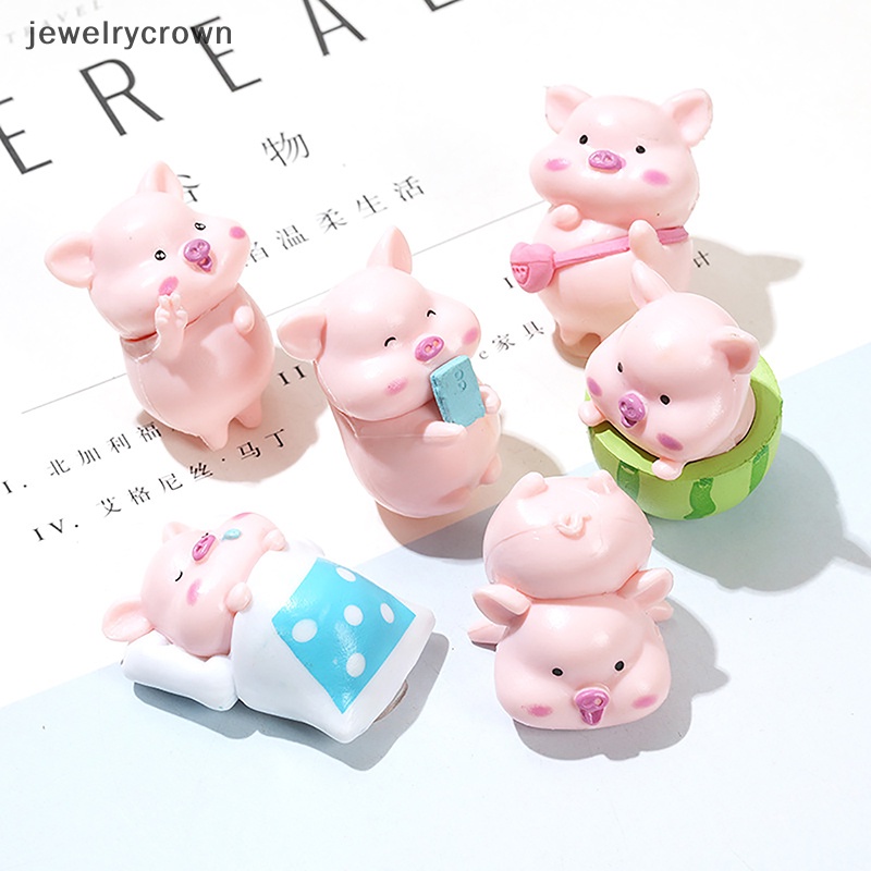 Mô Hình 3d Chú Heo Dưa Hấu / Động Vật Để Bàn Trang Trí Nhà Cửa Sân Vườn diy
