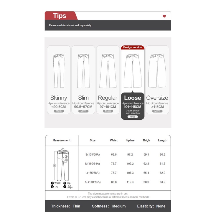 Quần Jean Giordano 05422308 bằng cotton mềm mại dài 9 tấc cạp chun thoải mái cho nữ