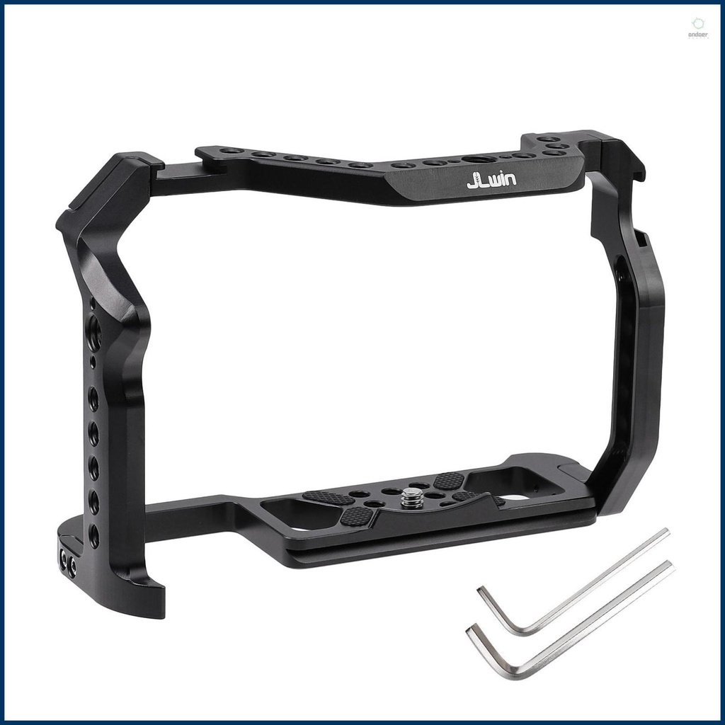 JLwin Camera Cage with Quick Release Plate - Aluminum Alloy Cage for Canon EOS R5/R6 - Enhance Your Filmmaking Experience with Stability and Convenience