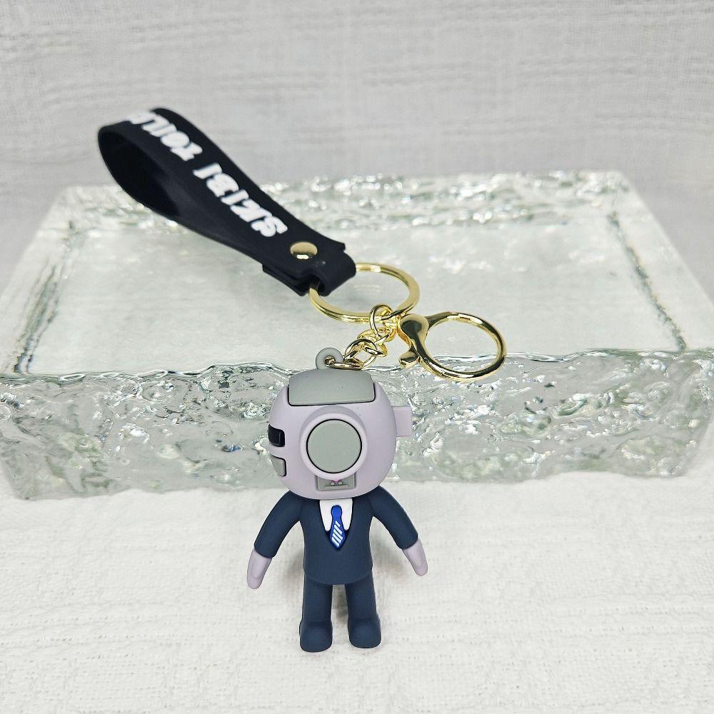 Mmluck skibidi Móc Chìa Khóa Bằng pvc Hình Nhân Vật Trượt Tuyết / tv man / man camara / skibidi dop anime