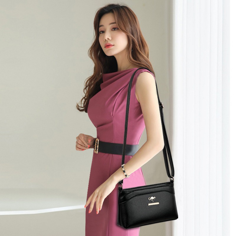 Túi Đeo Chéo Da Mềm Dáng Vuông Nhỏ Thời Trang Trẻ Trung