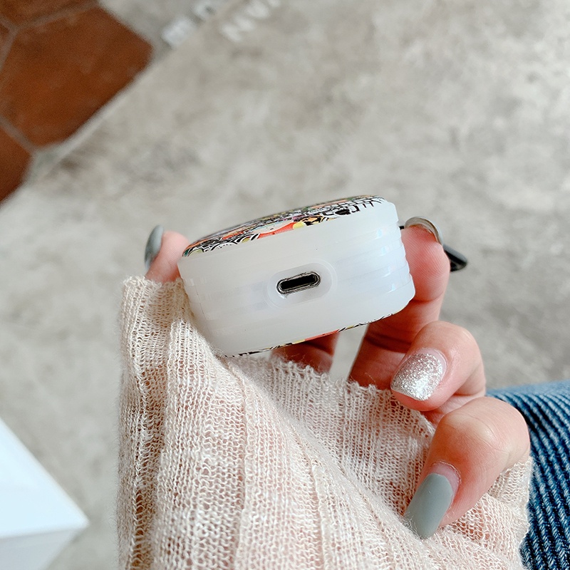 Vỏ Bảo Vệ Hộp Sạc Tai Nghe airpods 1 2 3 pro Bằng tpu Nhám Họa Tiết Hoạt Hình one piece